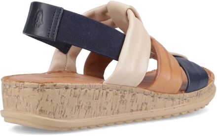 Hush Puppies Eden Gladiator Leren Dames Sandalen Navy Mix - EU 39/ UK 6