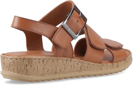 Hush Puppies Eliana Sandalen Leer Dames Tan Sandalen Bruin - EU 38 / UK 5
