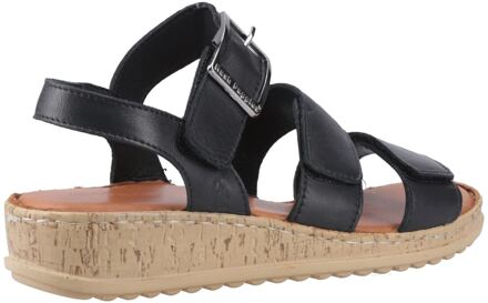 Hush Puppies Eliana Sandalen Leer Dames Zwarte Sandalen - EU 38 / UK 5