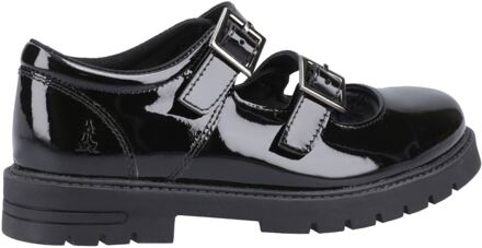 Hush Puppies Ella Patent Senior Meisjes Zwart Leren Schoenen - EU 39/ UK 6