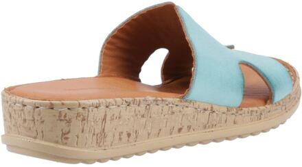 Hush Puppies Eloise Leren Aqua Sandalen voor Dames Lichtblauw - EU 40.5 / UK 7