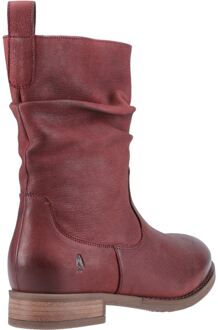 Hush Puppies Emilia Leren Dames Bordeau Winter Midlaarzen Rood - EU 36 / UK 3