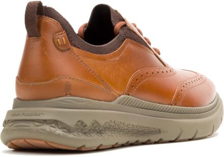 Hush Puppies Excel Leer Heren Cognac Veterschoenen Bruin