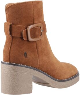 Hush Puppies Fearne Suède Tan Enkellaarsjes Met Hak Voor Dames Bruin