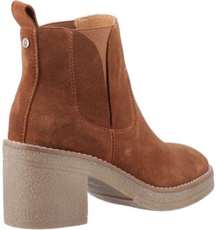 Hush Puppies Felicia Suède Dames Tan Geklede Chelsea Laarsjes Bruin - EU 39/ UK 6