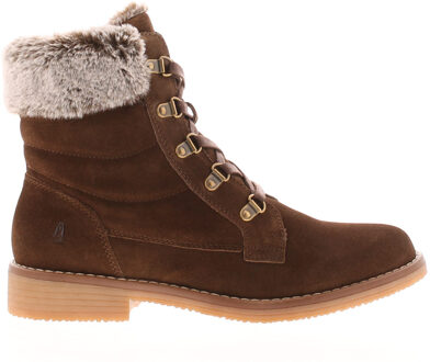 Hush Puppies Florence Leren Dameschocolade Laarzen Chocoladebruin