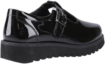 Hush Puppies Florrie T-Bar Meisjes Zwart Leren Schoenen - EU 38 / UK 5