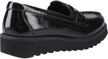 Hush Puppies Francis Loafer Patent Meisjes Zwarte Leren Mocassins - EU 39/ UK 6