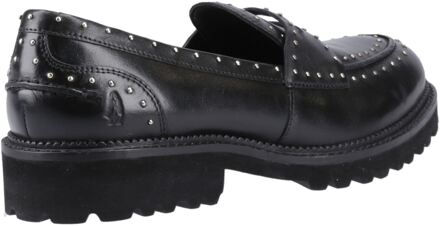 Hush Puppies Genie Leren Dames Zwarte Standaard Instappers - EU 40.5 / UK 7