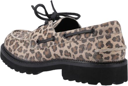 Hush Puppies Geri Suède Dames Luipaard Instappers Bruin - EU 38 / UK 5