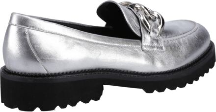 Hush Puppies Gianna Leren Dames Zilveren Instappers - EU 42 / UK 8