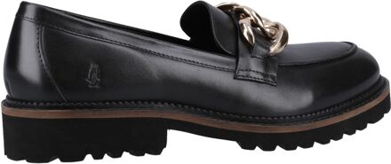 Hush Puppies Gianna Leren Dames Zwarte Instappers - EU 38 / UK 5