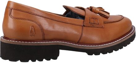 Hush Puppies Ginny Leren Dames Tan Mocassins Bruin