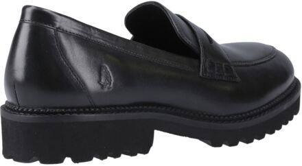 Hush Puppies Grazia Meisjes Zwarte Leren Mocassins