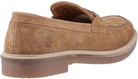 Hush Puppies Gryffin Leren Heren Tan Instappers Bruin