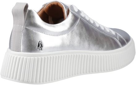 Hush Puppies Harlow Leren Dames Zilveren Sneakers - maat EU 42 / UK 8