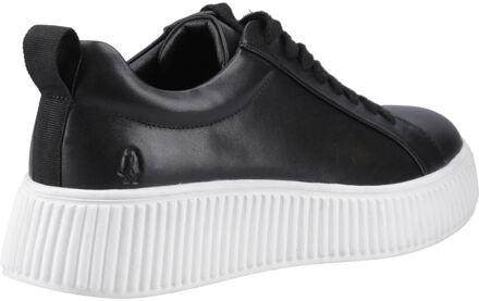 Hush Puppies Harlow Leren Dames Zwarte Sneakers