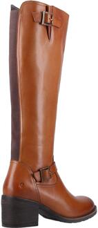 Hush Puppies Heidi Leder Vrouwenlaarzen Tan Leder - maat Bruin
