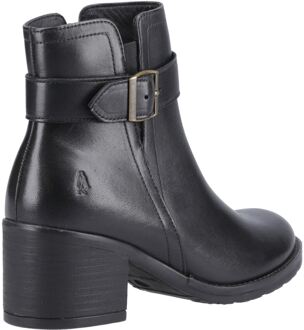 Hush Puppies Hensley Leren Dames Zwarte Hoge Enkellaarsjes