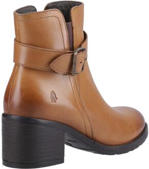 Hush Puppies Hensley Leren Tan Enkellaarzen Met Hoge Hak Voor Dames Bruin - EU 39/ UK 6