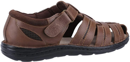 Hush Puppies Heren Albert Visserssandalen van Leer (Beige) Bruin - EU 44.5 / UK 10