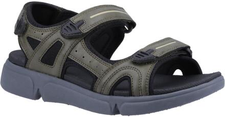 Hush Puppies Heren Castro Sandalen (Kaki Groen)