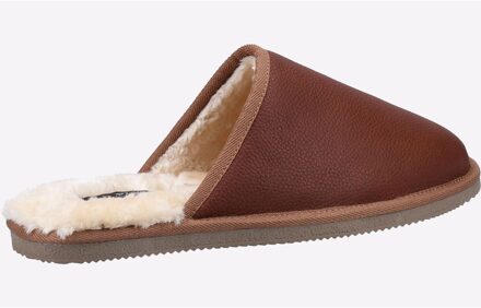 Hush Puppies Heren Coady Leren Slippers (Tan) Bruin - EU 40.5 / UK 7