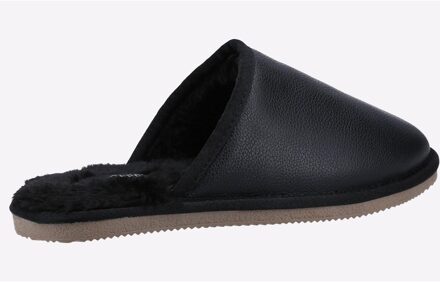 Hush Puppies Heren Coady Leren Slippers (Zwart) - EU 47.5 / UK 12