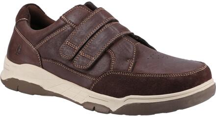 Hush Puppies Heren Fabian leren schoenen met dubbele band (Bruin)