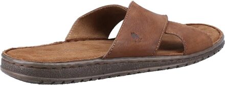 Hush Puppies Heren Nile Crossover Leren Sandalen (Bruin)