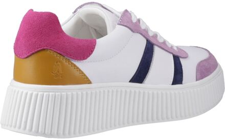 Hush Puppies Holly Suède Vrouwelijke Meerkleurige Sneakers - maat EU 42 / UK 8 Wit