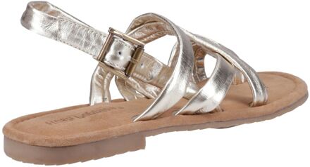 Hush Puppies Hope Leren Dames Gouden Sandalen - EU 36 / UK 3