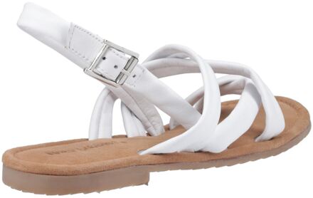 Hush Puppies Hope Leren Dames Witte Sandalen - EU 39/ UK 6