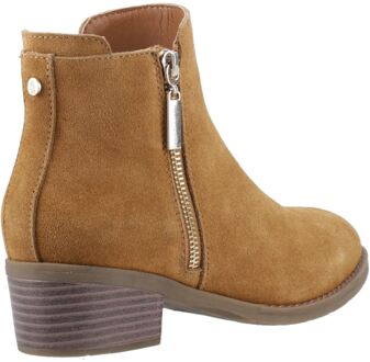 Hush Puppies Ingrid Suède Dames Tan Hak Enkellaarsjes Bruin - EU 42 / UK 8