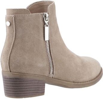 Hush Puppies Ingrid Suède Taupe Enkellaarzen Met Hak Voor Dames - EU 40.5 / UK 7
