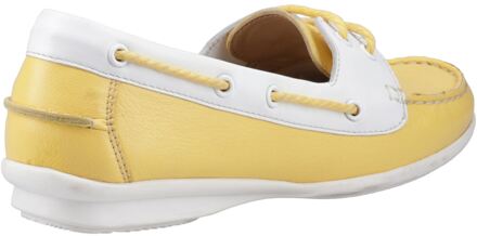 Hush Puppies Irene Leren Damen Gele Bootschoen Geel - EU 36 / UK 3