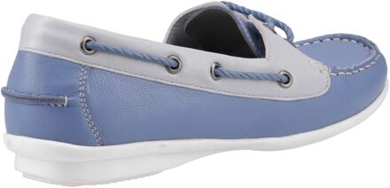 Hush Puppies Irene Leren Dames Blauwe Bootschappen - EU 40.5 / UK 7