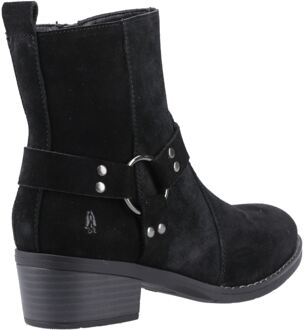 Hush Puppies Iria Dames Zwarte Suède Enkellaarzen Met Hak - EU 38 / UK 5