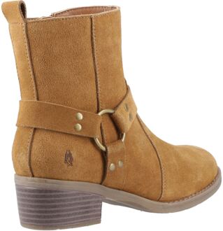 Hush Puppies Iria Suède Tan Enkellaarsjes Met Hak Voor Dames Bruin - EU 40.5 / UK 7