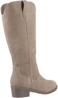 Hush Puppies Isabella Dames Suède Taupe Kniehoge Laarzen Met Hak - EU 38 / UK 5