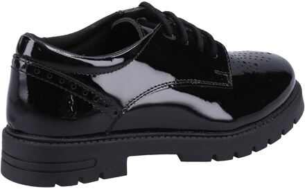 Hush Puppies Jayne Patent SNR Meisjes Zwarte Veterschoenen Van Leer - EU 42 / UK 8
