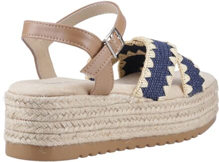 Hush Puppies Jemma Espadrille Polyurethaan Dames Marineblauwe Sandalen Navy - EU 40.5 / UK 7