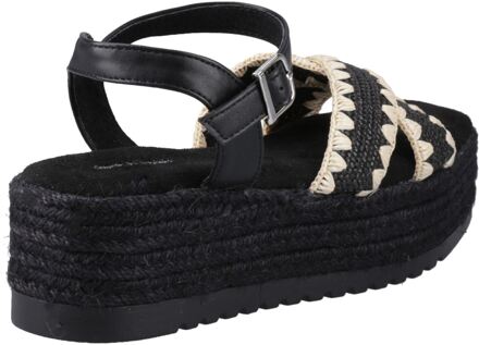 Hush Puppies Jemma Espadrille Polyurethaan Dames Zwarte Sandalen - EU 42 / UK 8