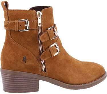 Hush Puppies Jenna Leren Dames Laarzen In Tan Bruin