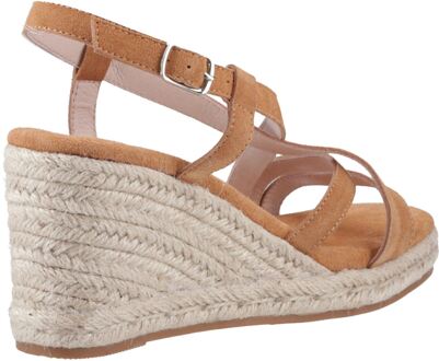 Hush Puppies Jenny Espadrille Wedge Suède Dames Tan Hakken Bruin - EU 42 / UK 8