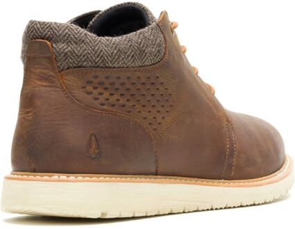 Hush Puppies Jenson Leren Heren Tan Enkellaarsjes Bruin - EU 39/ UK 6