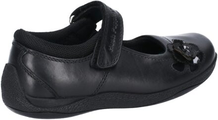 Hush Puppies Jessica Leren Junior Meisjes Zwart