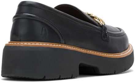 Hush Puppies Jodie Leren Dames Zwarte Instappers - maat