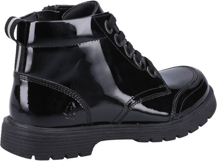 Hush Puppies Jolie Patente JNR Leren Zwarte Meisjeslaarzen