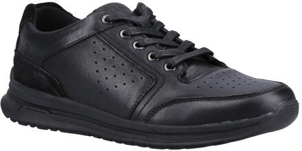 Hush Puppies Joseph Leren Heren Zwarte Leren Veterschoenen